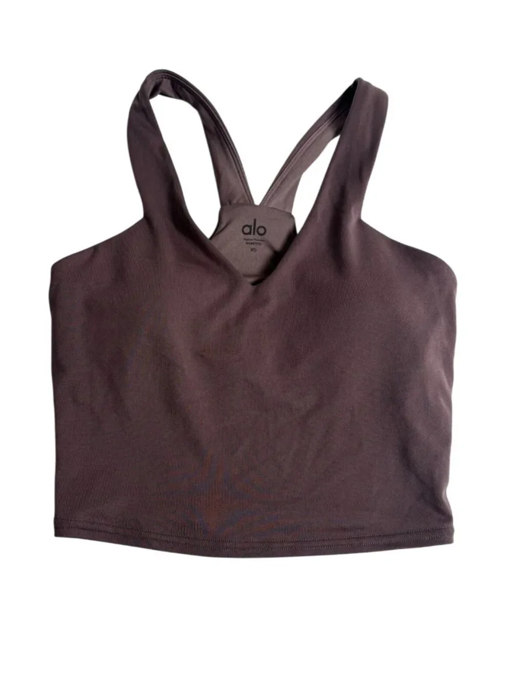 ALO Yoga Airbrush Real Bra Tank Top in Raisinette